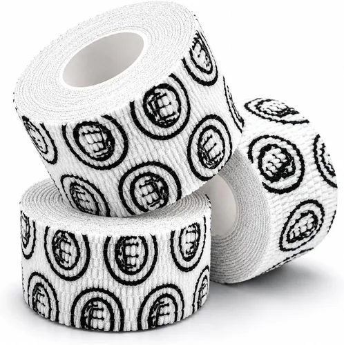 Vista 11 de WOD Nation Flexible Hook-Grip Athletic Tape – Easy-Tear, Sweat-Proof Thumb & Finger Strips for Weightlifting Negro
