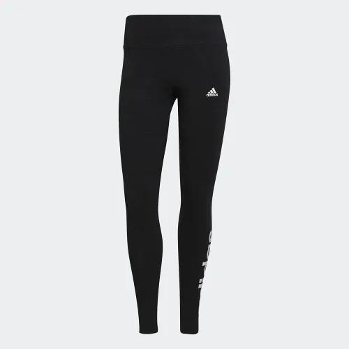 Vista 4 de adidas Leggings Essentials de cintura alta con logotipo para mujer
