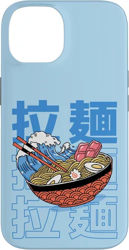 Vista 4 de The Great Ramen Off Kanagawa - Carcasa para iPhone 16, diseño tradicional japonés