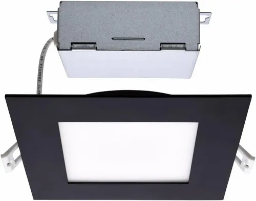 Vista 8 de Satco CCT Downlight LED de ajuste delgado con lente plana con controlador remoto, cuadrado de 8 pulgadas, color blanco