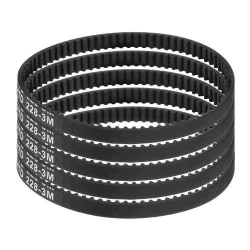 Vista 33 de uxcell 5 piezas HTD-3M Correa de distribución de goma 48 dientes, 144 mm de paso, 6 mm de ancho x 2,4 mm de altura, Correa de polea de distribución