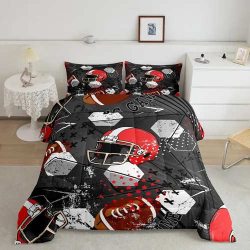 Vista 57 de Juego de ropa de cama de baloncesto para niños y adolescentes, juego de edredón deportivo para niños, tamaño matrimonial, suave, ligero, decoración