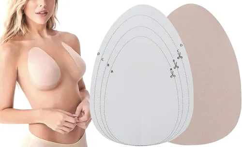 Vista 4 de ToBeInStyle 3 pares de brasier autoadhesivo invisible para mujer