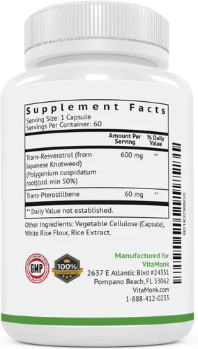Vista 9 de VitaMonk Longevity Duo - Paquete de energía de resveratrol y pterostilbeno