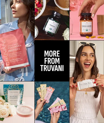 Vista 8 de Truvani Proteína de guisante vegana en polvo Chocolate 20g de proteína vegetal orgánica 18 porciones Keto Sin gluten ni lácteos Bajo