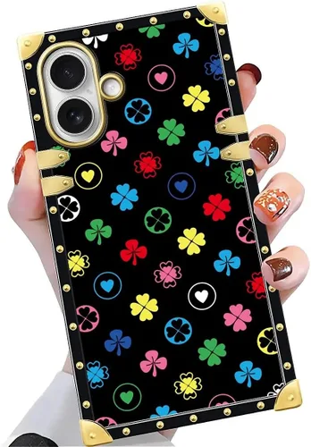 Vista 124 de Funda compatible con iPhone X/Xs, TPU suave de lujo y parte trasera de policarbonato duro para niñas y mujeres, funda protectora a prueba de golpes