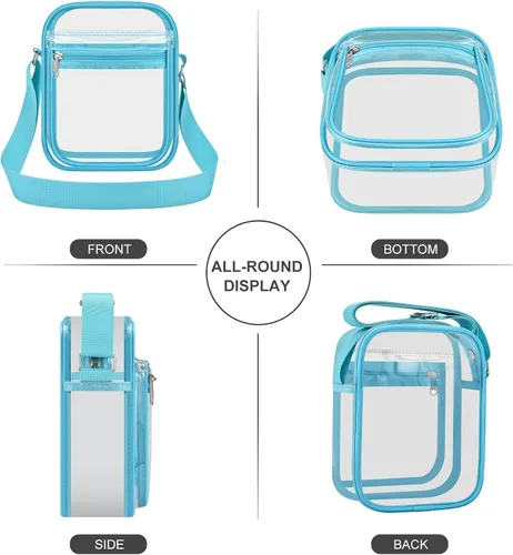 Vista 5 de USPECLARE Clear Bag for Stadium Events Clear Messenger Bag for Men and Women
