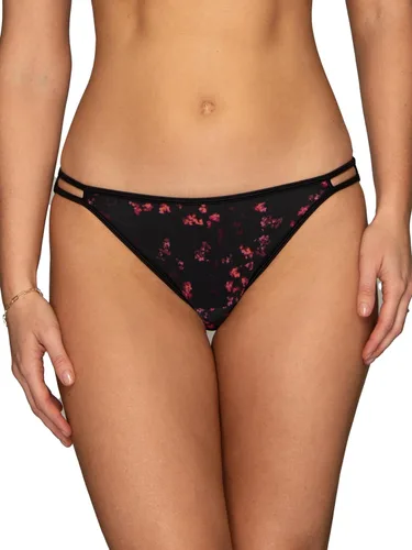 Vista 60 de Vanity Fair Bragas de bikini con tira para mujer, Illumination, con elástico sedoso y ribete de satén Paquete de 3 Negro (Midnight Black)