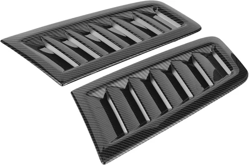 Vista 4 de Qiilu Kit de 2 cucharas de ventilación para capó de automóvil, ajuste universal de entrada de aire frío, entradas de refrigeración, cubiertas