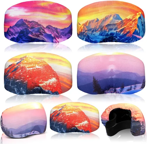 Vista 9 de Civaner 4 Piezas Funda para Gafas de Esquí y Snowboard, Funda para Gafas de Microfibra, Protección Contra Rayones y Polvo para Viajes