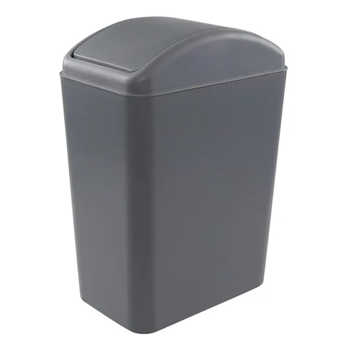 Vista 10 de Begale - Cubo de basura de plástico de 4.5 galones, con tapa oscilante, color blanco