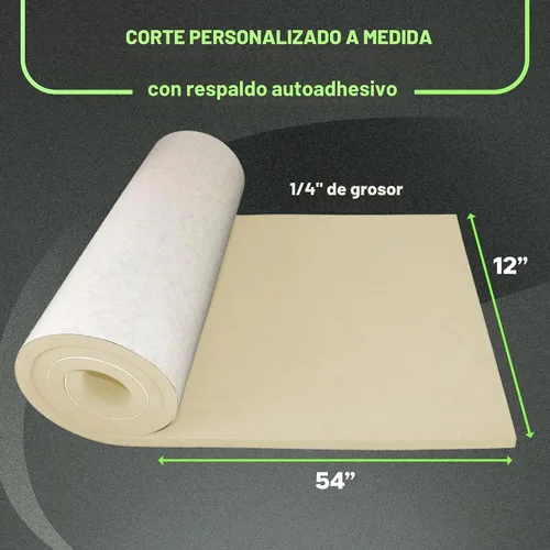 Vista 2 de XCEL Rollo de espuma marina con autoadhesivo, color beige, 54 x 12 x 1/4 pulgadas, lámina de espuma de celda cerrada resistente al agua