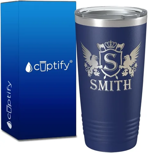 Vista 88 de Vaso personalizado de regalo de cumpleaños para mujeres y hombres, con monograma de escritura dividida, inicial y nombre grabado en negro, taza