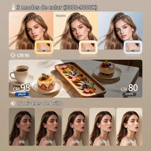 Vista 4 de yAyusi Trípode de luz de anillo para selfie para iPhone, trípode extensible de 73 pulgadas con luz para teléfono celular, trípodes regulables