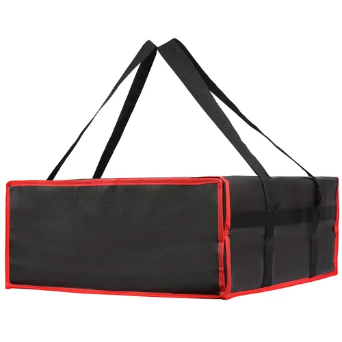 Vista 53 de Bodaon Bolsa de entrega de pizza aislada, 20" x 20" x 8" bolsas calentadoras de pizza para mantener caliente, bolsa aislada para entrega de Negro
