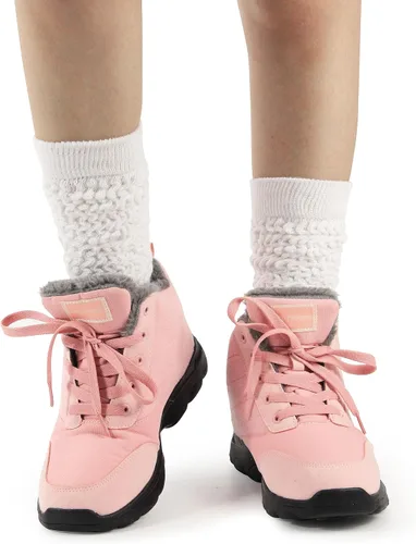 Vista 5 de BomKinta Calcetines holgados para mujer, calcetines de bota alta hasta el muslo, calcetines suaves para mujer, tallas 5-9