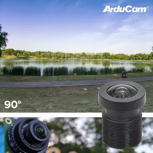 Vista 4 de Arducam Kit de lentes M12 para cámara Raspberry Pi HQ (tipo 1/2.3), telefoto de 20 a 180 grados, gran angular, lentes ojo de pez con adaptador M12 a