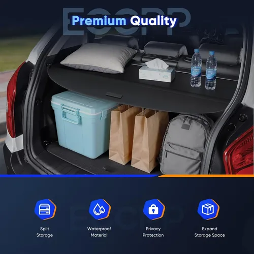 Vista 7 de ECCPP Funda retráctil de carga para automóviles, cubierta de seguridad para maletero 2022-2024, compatible con Rivian R1S, accesorios flexibles