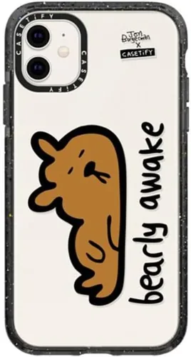 Vista 34 de Funda Impact de CASETiFY para iPhone 11 - Tiempo A Solas de Esther Kim - Negro Claro