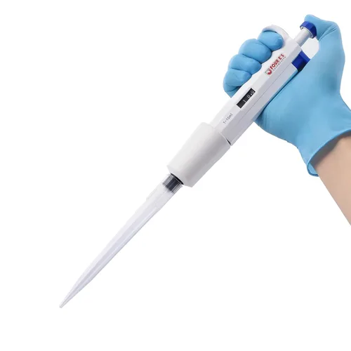 Vista 8 de FOUR E'S SCIENTIFIC Pipeteta de un solo canal, micropipeta de volumen variable ajustable de alta precisión para laboratorio (0.1-2.5 uL)