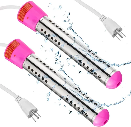 Vista 8 de Treela 2 Piezas Calentadores de Agua de Inmersión Portátiles Eléctricos Sumergibles para Piscina/Bañera de Hidromasaje con 304 SS para Bañera, Cubo