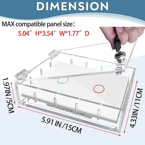 Vista 2 de Funda para interruptores, cubiertas de enchufes de luz a prueba de bebés, protector de placa de interruptor de seguridad para niños, caja de enchufe