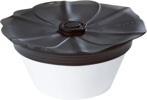 Vista 2 de Charles Viancin - Tapa de silicona Poppy Pop para almacenamiento de alimentos - 8 pulgadas/7.9 in - Sello hermético en cualquier superficie lisa