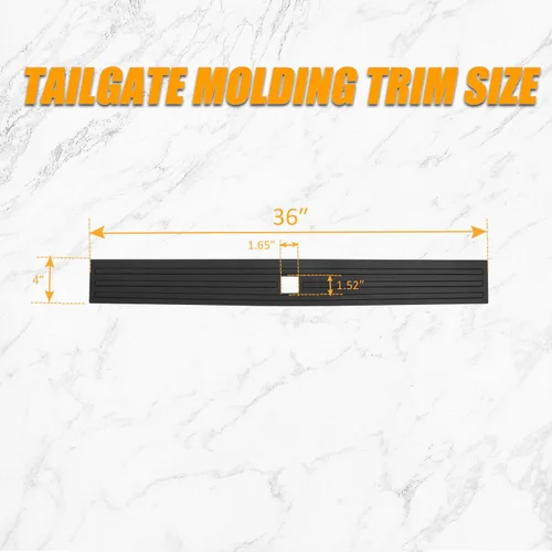 Vista 3 de RANSOTO Moldura para portón trasero compatible con Ford F150 F-150 2015-2020 Tapa protectora flexible para escalón superior Reemplaza FL3Z9940602B
