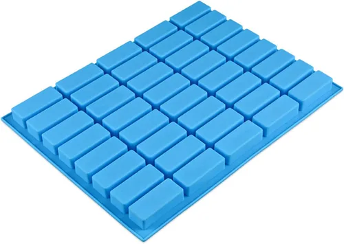 Vista 4 de V-fox 40 Cavities Rectangle Caramel Candy Silicone Molds for Chocolate Truffles, Ganache, Jelly, Candy and Praline, Ice Cube Tray, Random