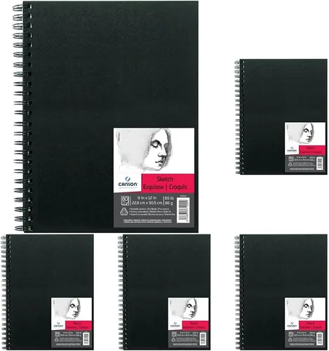 Vista 12 de Canson Artist Series - Cuaderno de bocetos de 5 x 7 pulgadas, 160 páginas (65 libras/3.39 oz), papel de artista para adultos y estudiantes, grafito