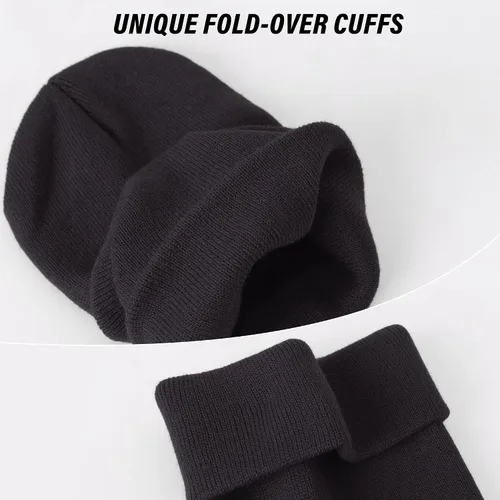 Vista 4 de Glooarm Paquete de 6 gorros para niños y niñas, gorros de invierno elásticos de acrílico para niños pequeños