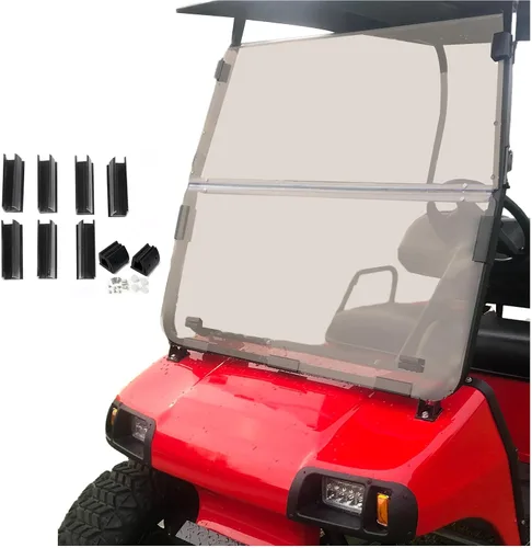 Vista 13 de ECOTRIC Parabrisas compatible con Club Car DS de 1982-2000.5 Clear Fold Down resistente al impacto para carrito de golf Modelo DS