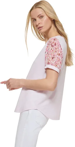 Vista 3 de DKNY Camiseta de punto para mujer, manga abombada, para uso diario
