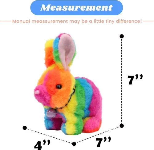 Vista 2 de Hopearl - Conejo saltarín con campana, interactivo, mascota electrónica de peluche con sonidos y movimientos, orejas que se mueven y nariz que se