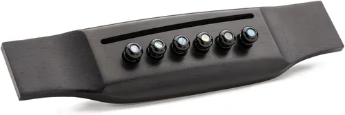 Vista 3 de Martin Guitar LUXE by Martin - Pasadores de puente para guitarra acústica, juego de pasadores de puente para guitarra acústica, negro brillante