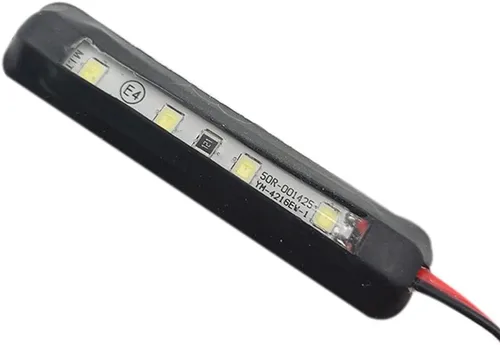Vista 4 de Luces LED impermeables para placa de matrícula trasera, luces de reversa de respaldo para bicicleta, vehículos, motocicleta, scooter (blanco)