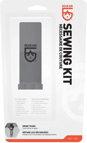 Vista 2 de Gear Aid Kit de costura al aire libre para reparaciones de engranajes con agujas, pasadores de seguridad, botones y desgarrador de costuras