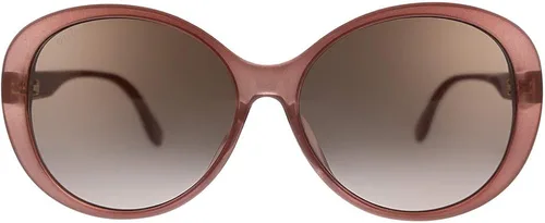 Vista 2 de Gucci GG 0793SK 003 - Gafas de sol redondas de plástico rosa con lente marrón Rosado 59-15-145