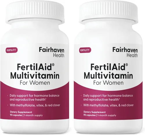 Vista 10 de Fairhaven Health FertilAid para mujeres Suplementos de fertilidad con vitaminas prenatales para mujeres Concepción para ella con Vitex y ácido