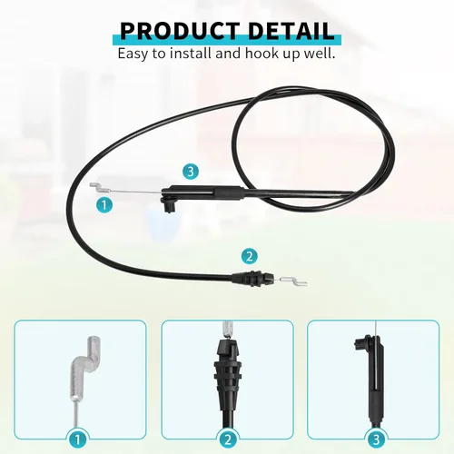 Vista 3 de 104-8676 Cable de freno 290-919 14759 cable de repuesto compatible con Toro 22 pulgadas reciclador cortacésped 20013 20014 20017 20018 20031 20041