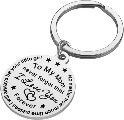 Vista 3 de iJuqi Parent Gifts from Daughter for Christmas - 2PCS Mom Dad Keychain Christmas Gifts for Parents Wedding Day