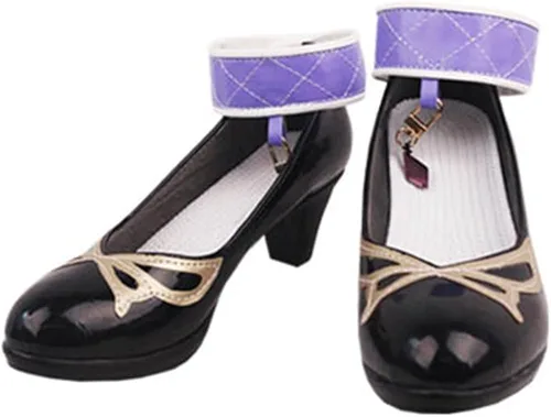 Vista 3 de Juego Genshin Impact Cosplay Zapatos Lisa Cosplay Zapatos Halloween Fiesta Daily Leisure Zapatos Casual Botas