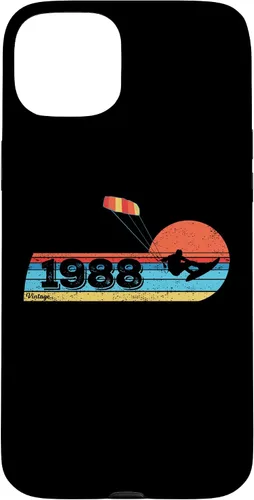 Vista 9 de Kitesurfer Kitesurfing Birthday Vintage 1988 Born Kitesurf Case for iPhone 16