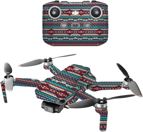 Vista 18 de MightySkins - Drone portátil de fibra de carbono compatible con DJI Mini 2, morado antiguo, acabado de fibra de carbono texturizado protector