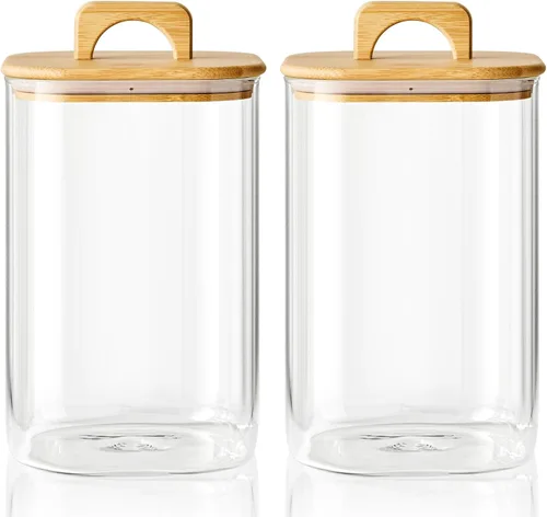 Vista 12 de Sweejar Tarros de vidrio de 3 cuartos para organización de la lavandería, contenedor de cápsulas de lavandería de 96 onzas, tarros de vidrio