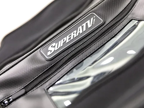 Vista 2 de SuperATV UTV - Bolsa de almacenamiento superior resistente al agua compatible con CanAm Maverick X3 (ver ajuste) - 2 compartimentos Ventana