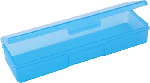 Vista 4 de 4 contenedores de almacenamiento rectangulares transparentes (azul)