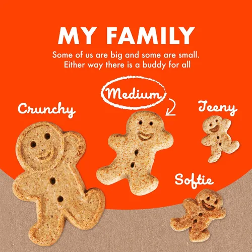 Vista 8 de Buddy Biscuits Golosinas crujientes para perros medianos, mantequilla de maní, tarro de 20 onzas (paquete de 2)
