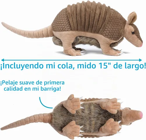 Vista 3 de TigerHart Mike The Armadillo - Peluche de 9 pulgadas (medida de cola no incluida)