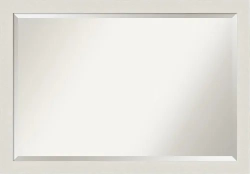 Vista 52 de Amanti Art - Espejo de baño blanco para sobre lavabo, espejo de tocador rectangular blanco de 35x45 para gabinete, marco moderno extragrande, se